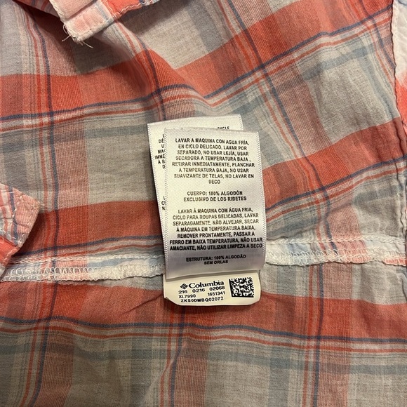 Columbia PFG Women's Plaid Long Sleeve 100% Cotton Button Down Shirt, Sz. S. - Picture 15 of 15